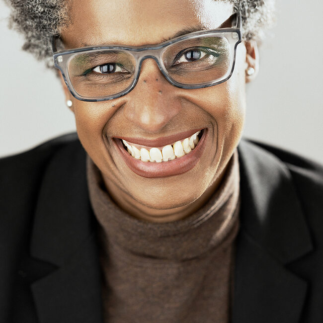 for web2 Yvonne Latty is smiling widely in this closeup shot.